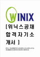 [위닉스-최신공채합격자기소개서] 위닉스자소서,WiNIX자소서,위닉스합격자소서